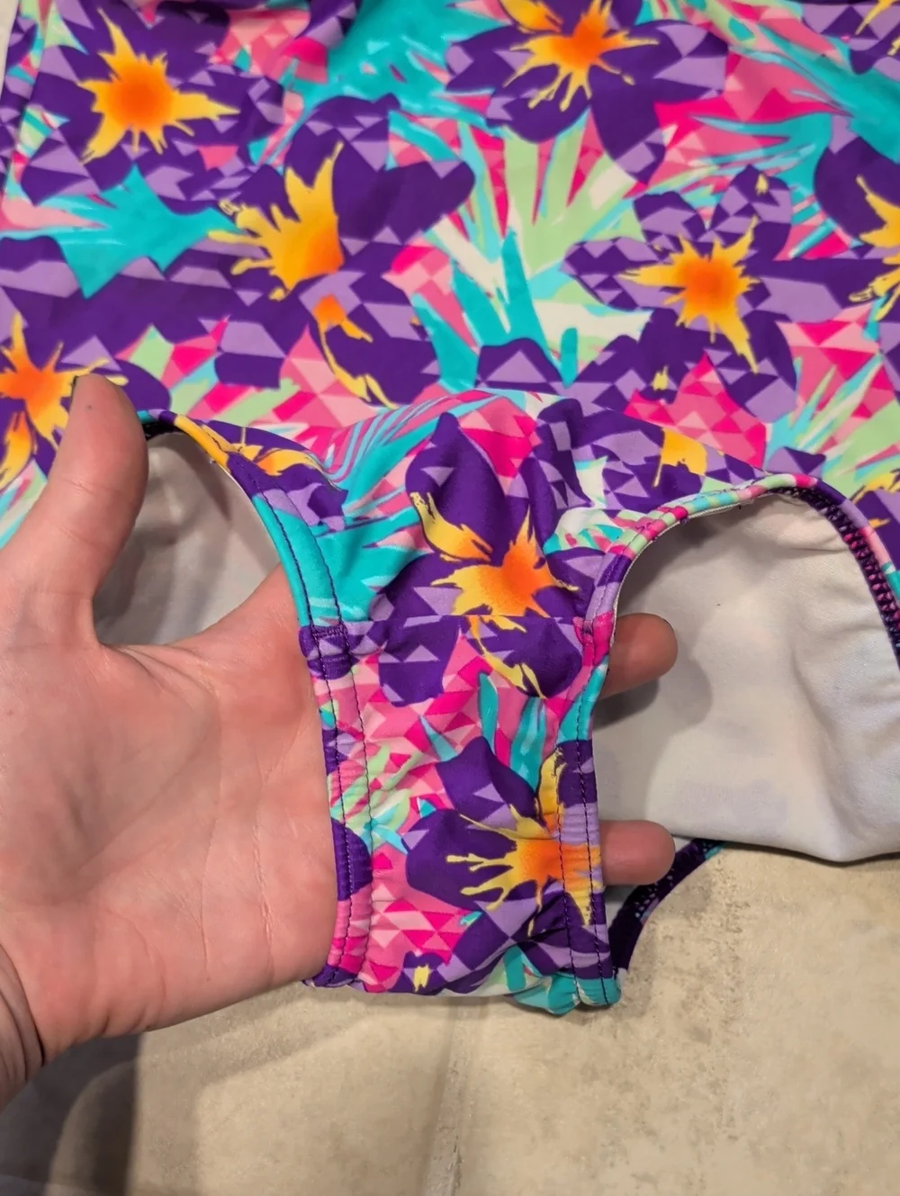 Speedo Girls Floral One Piece Swimsuit